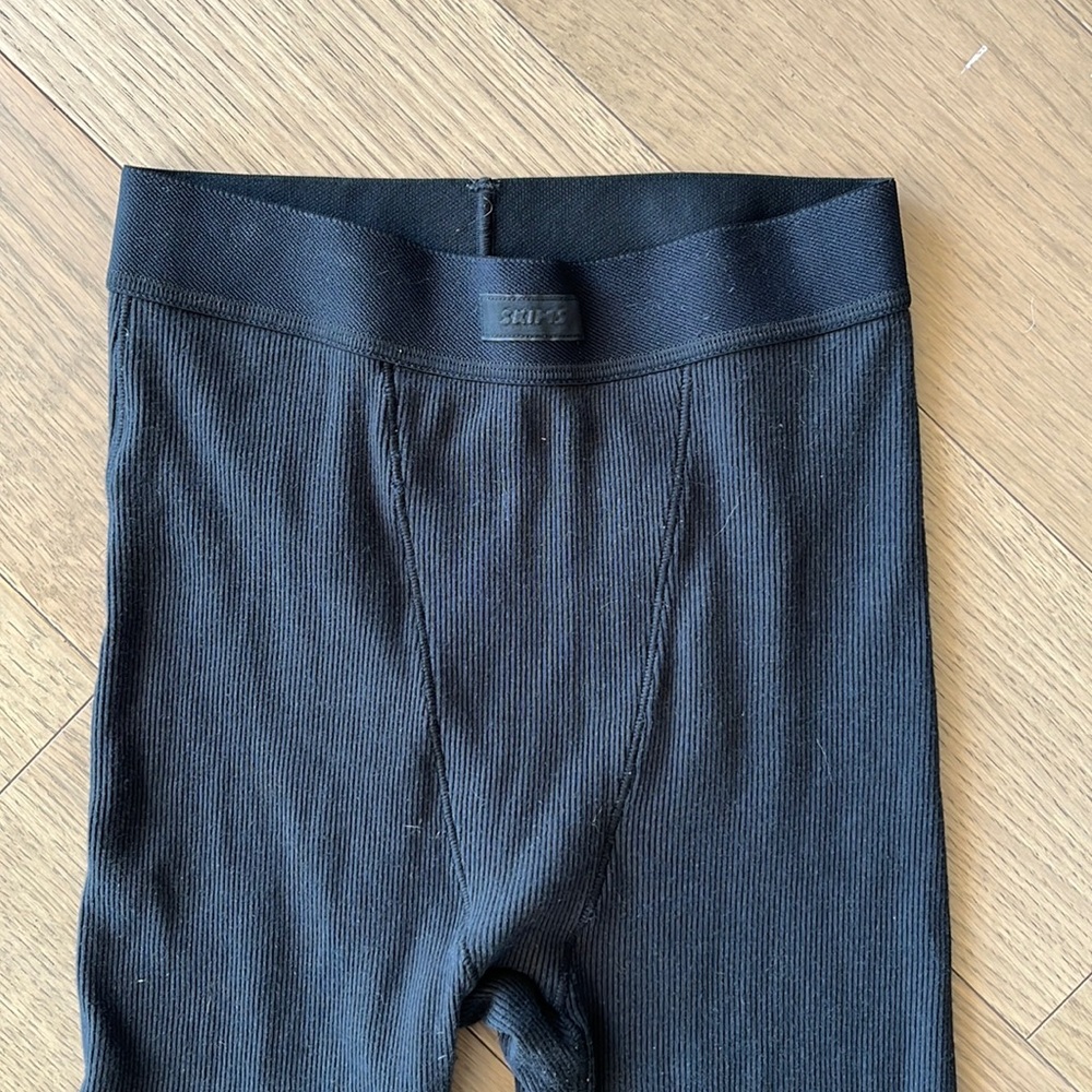SKIMS cotton rubbed legging-black